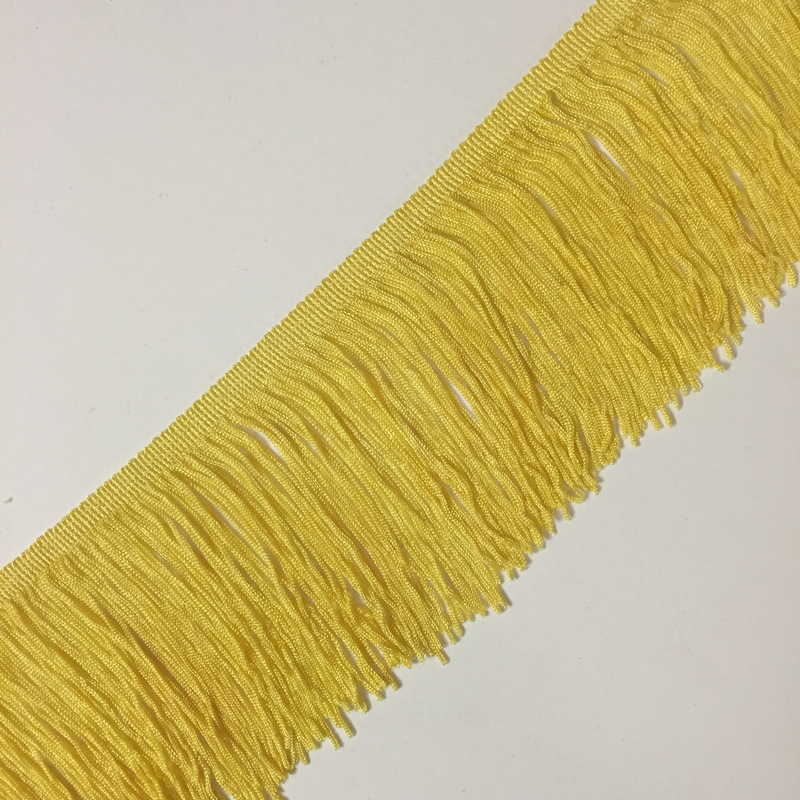 Rayon Chainette Fringe (pale yellow)