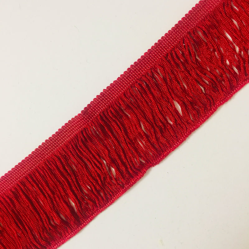 Rayon Chainette Fringe (dark red)