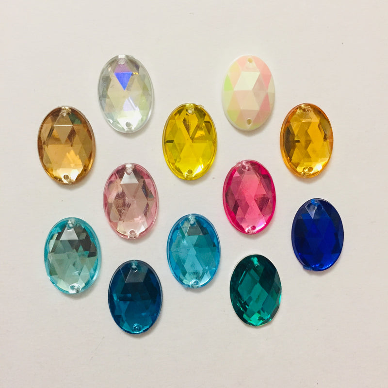 Oval 13x18mm Acrylic stones