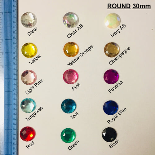 Round 30mm Acrylic stones