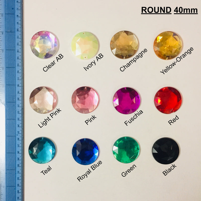 Round 40mm Acrylic stones