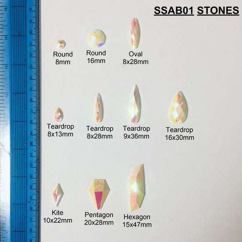 Milky AB Resin stones.