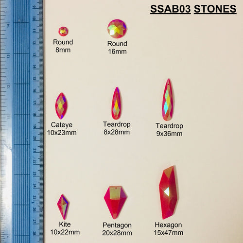 Milky AB Resin stones