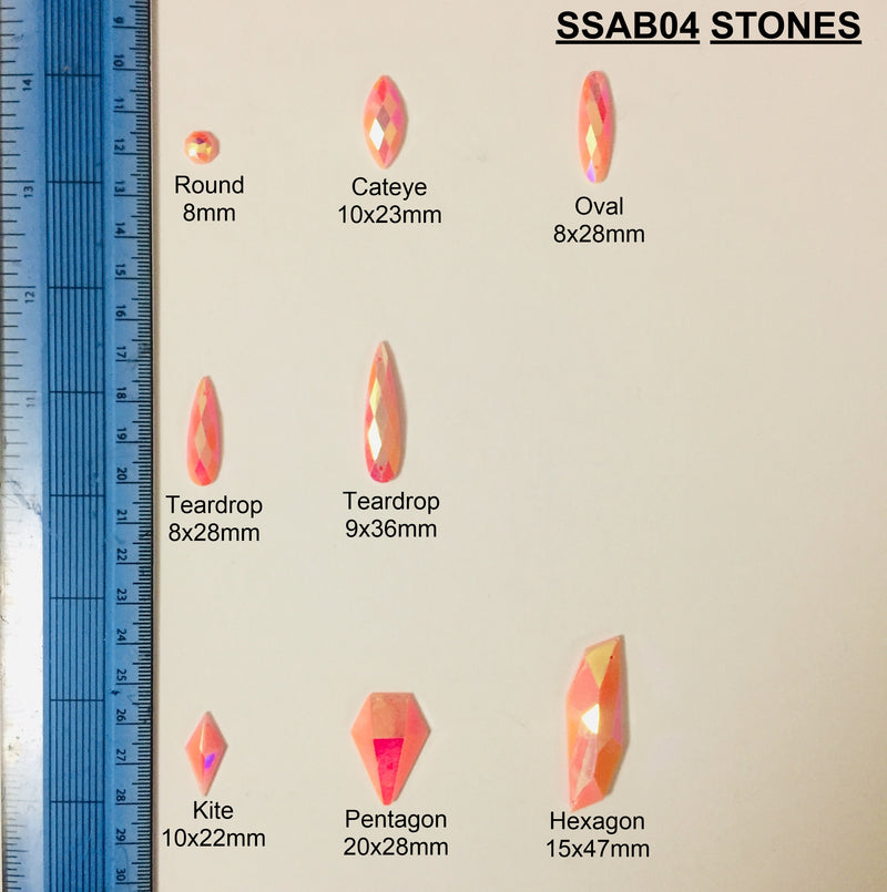 Milky AB Resin stones