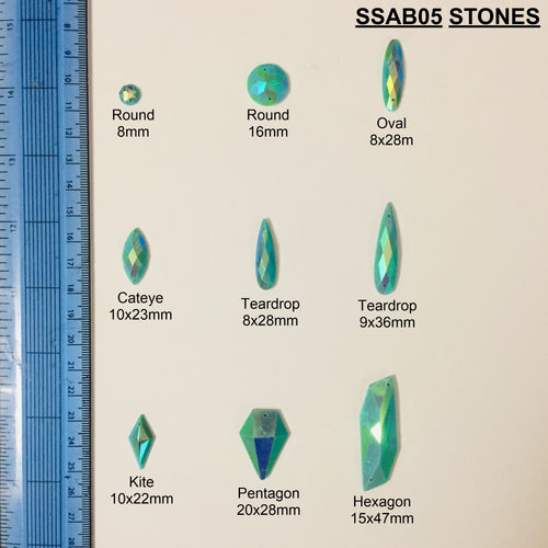 Milky AB Resin Stones