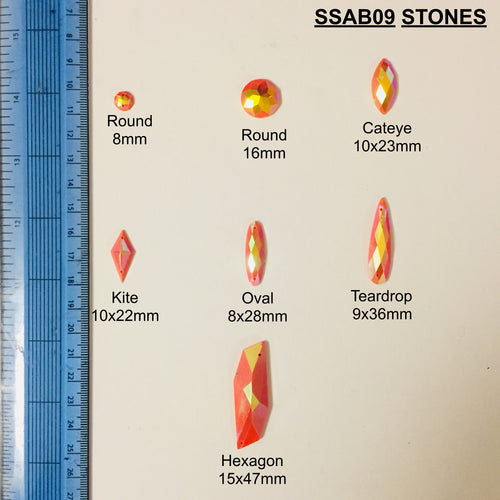 Milky AB Resin stones