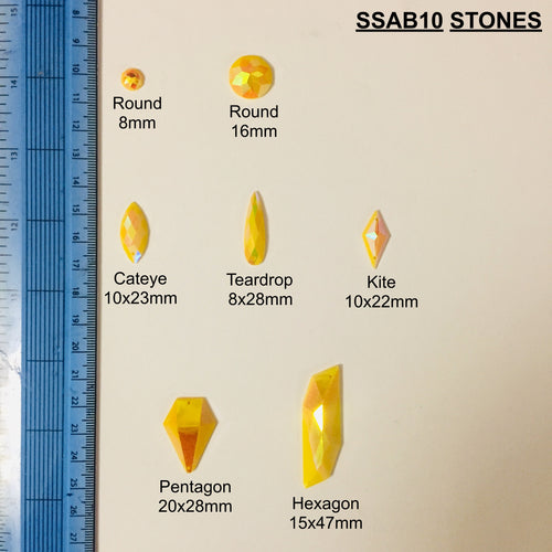 Milky AB Resin stones