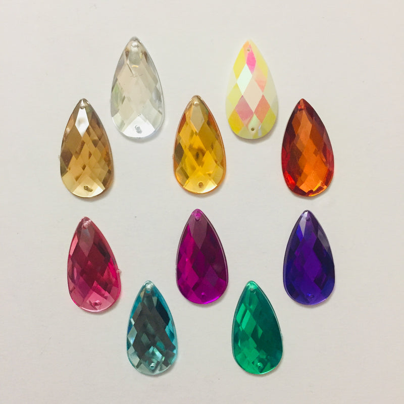 Teardrop 16x30mm Acrylic stones