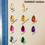 Teardrop 16x30mm Acrylic stones