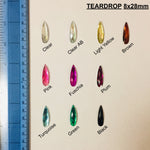 Teardrop 8x28mm Acrylic stones